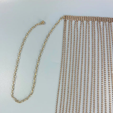 RHINESTONE FRINGED BELT 0506-6(12PC)