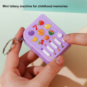 FRUIT LOTTERY MACHINE GAME TOY KEY CHAIN 0630-13 (12PC)