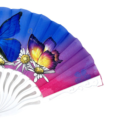 Butterfly Daisy Ombre Folding Hand Fan FN0373 (12PC)