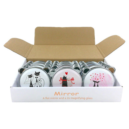 CAT CARTOON COMPACT HAND MIRROR MR1103-10 (12PC)