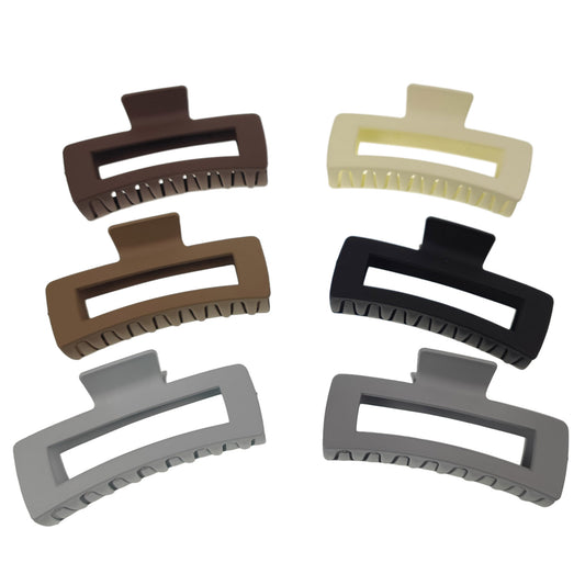 5 INCHES JUMBO SQUARE CLAW CLIP 6 COLOR MIX 31118-1 (12PC)