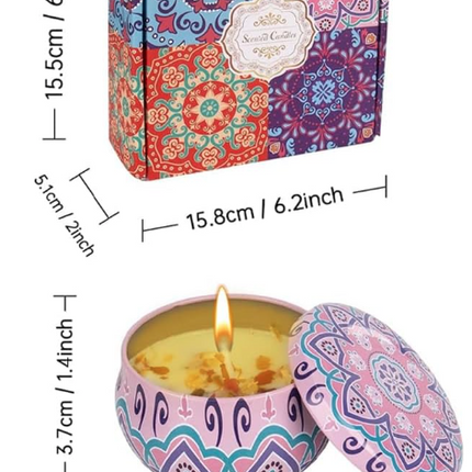 Bohemia 4pcs Fragrance Scented Candle AC5113-2 (12Pack)