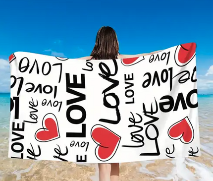 LOVE Letter Printer  Beach Towel SS51120-93 (12PC)