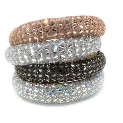 Square Crystal Decor Headband HB21027-25 (12PC)