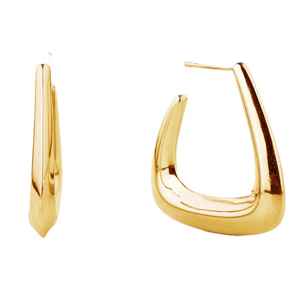 14k Gold Dipped Post Triangle Earring SJE310341 (12PAIR)