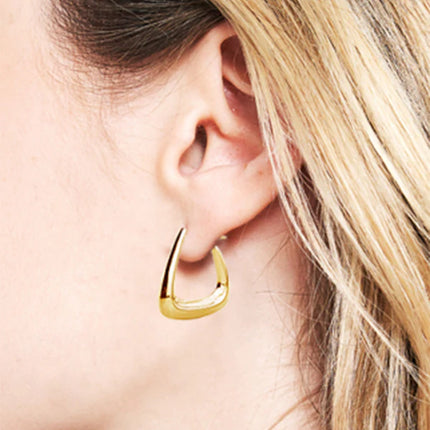 14k Gold Dipped Post Triangle Earring SJE310341 (12PAIR)