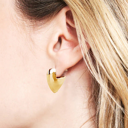 14K Gold Dipped Post Heart Shape Earring SJE310355 (12PAIR)