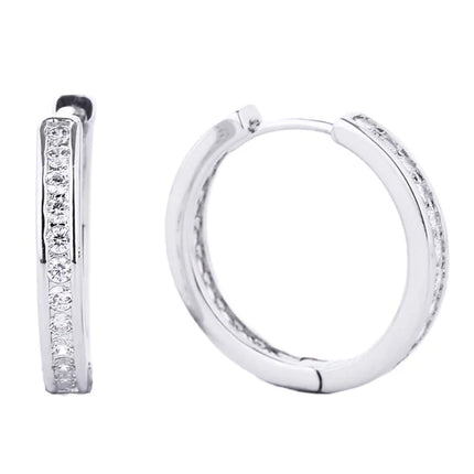 14K Gold Dipped Cz Huggie Hoop Earring SJE310495 (12PAIR)