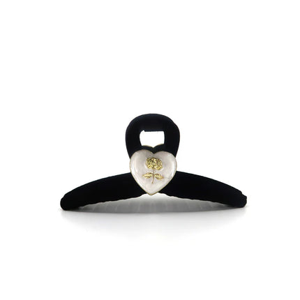 Heart Charm Suede Claw Clip JC3315-90 (12PC)