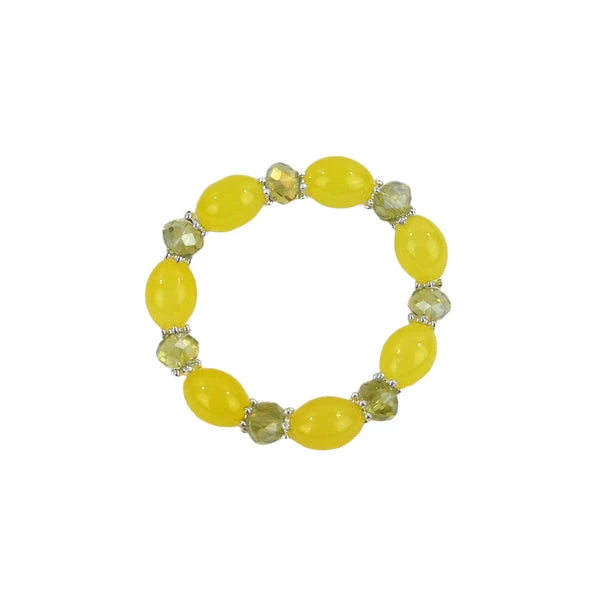 Natural Stone Bracelet CBR3719-9YE (12PC)