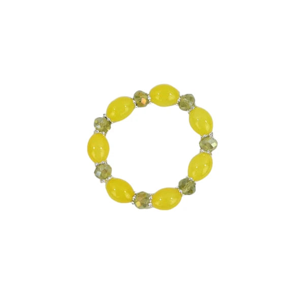 Natural Stone Bracelet CBR3719-9YE (12PC)