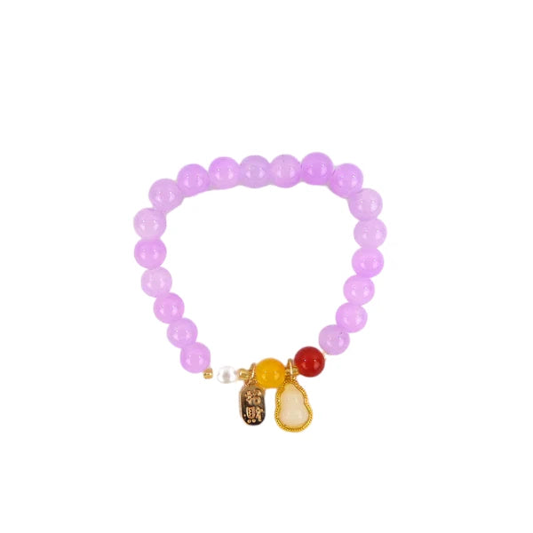 Natural Stone Charm Bracelet CBR3720-3 (12PC)