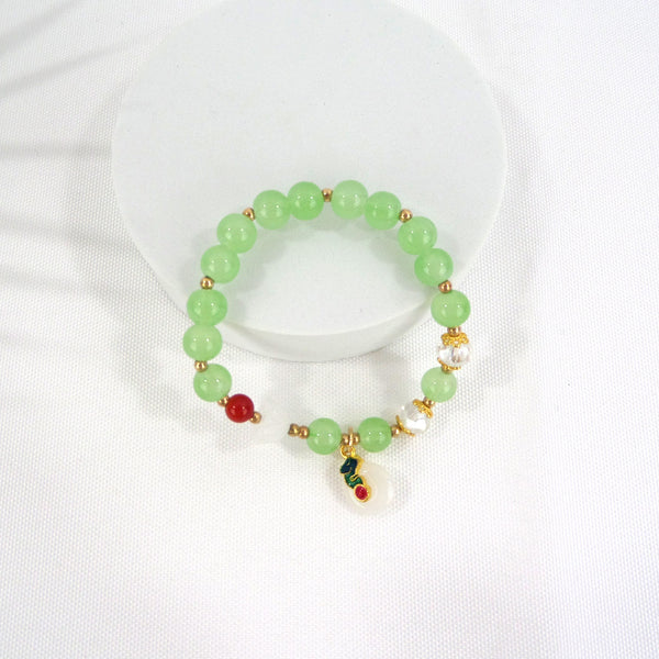 Natural Stone Charm Bracelet CBR3720-3 (12PC)