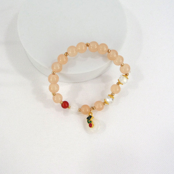 Natural Stone Charm Bracelet CBR3720-6 (12PC)