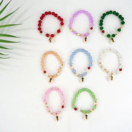 Natural Stone Charm Bracelet CBR3720-6 (12PC)