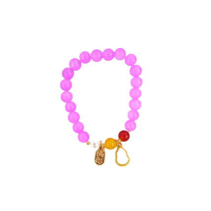 Natural Stone Charm Bracelet CBR3720-7 (12PC)