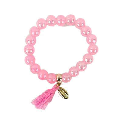 Bead Ball Shell Charm Bracelet BR3723-10 (12PC)