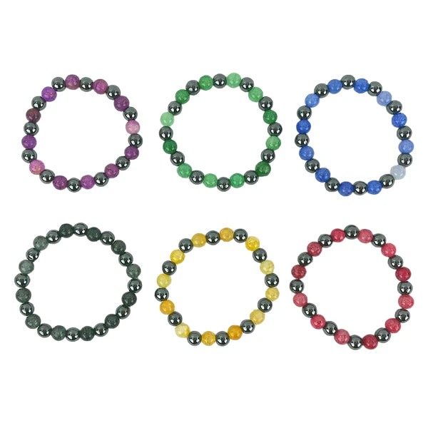 Natural Stone Ball Bracelet BR3723-17 (12PC)