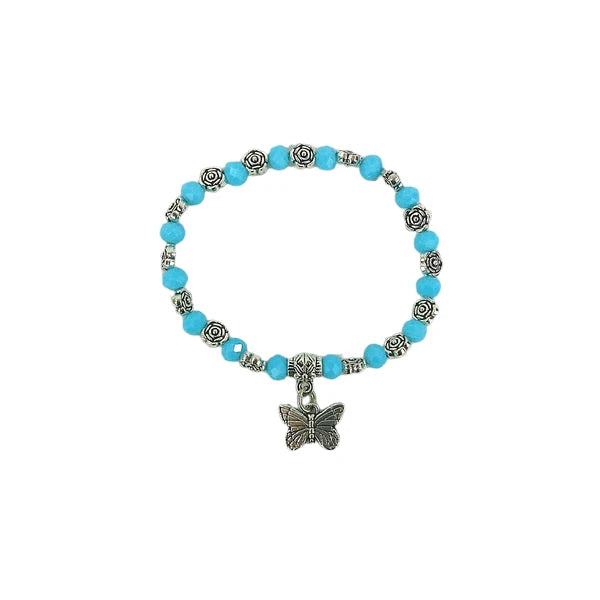 Bead Butterfly Charm Bracelet BR3723-2 (12PC)