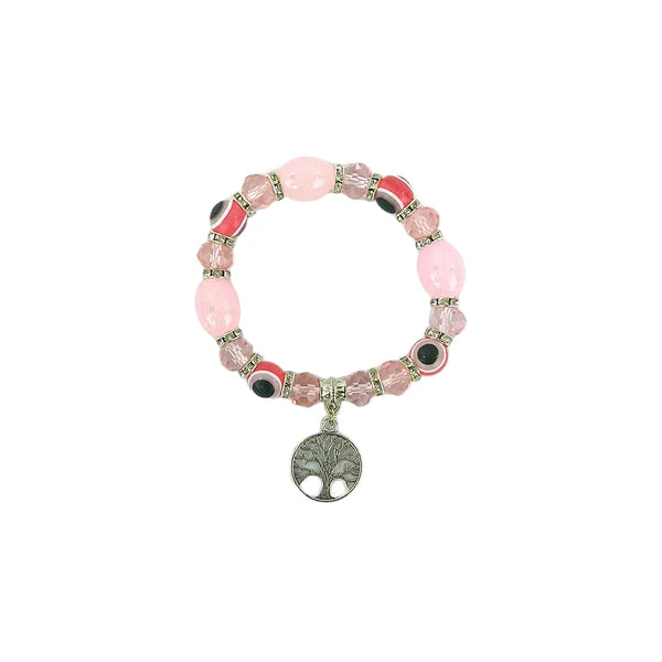 Natural Stone the Tree of Life Charm Bracelet BR3723-8 (12PC)