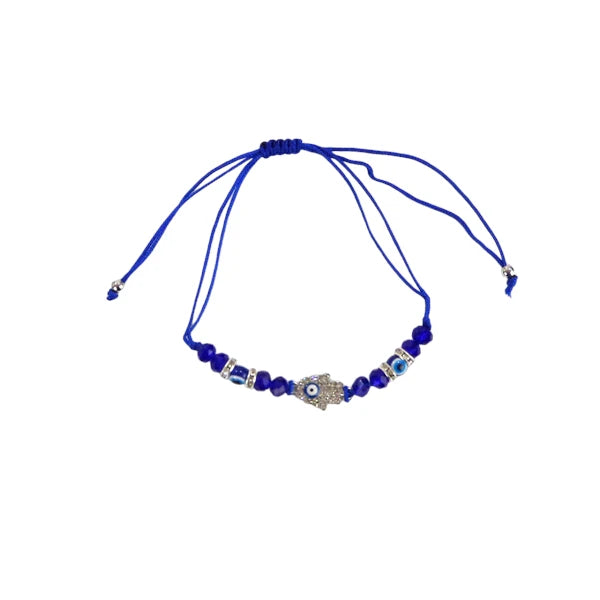 Bead Evil Eye Charm Adjustable Bracelet BR3724-4 (12PC)