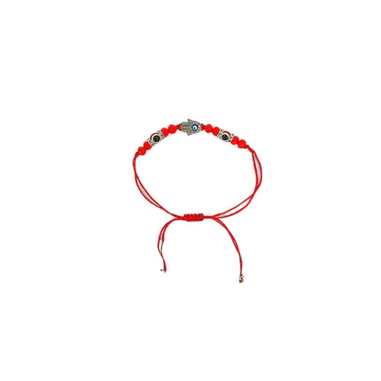 Bead Evil Eye Charm Adjustable Bracelet  BR3724-6 (12PC)