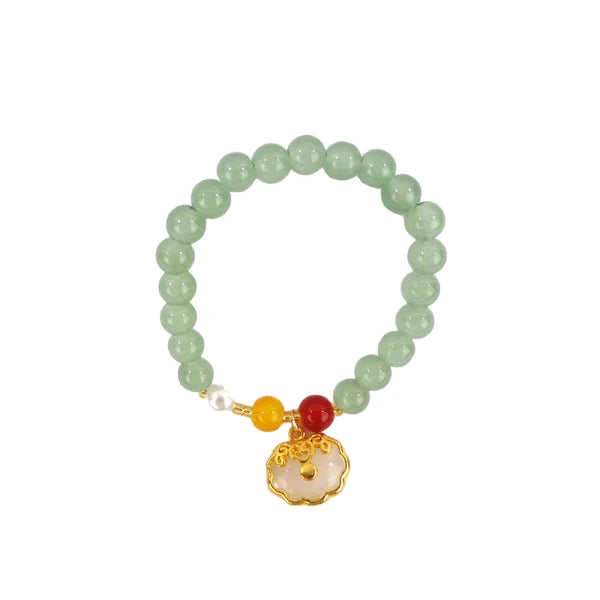 Natural Jade Charm Bracelet CBR3909-2 (12PC)