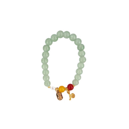 Natural Jade Charm Bracelet CBR3909-2 (12PC)