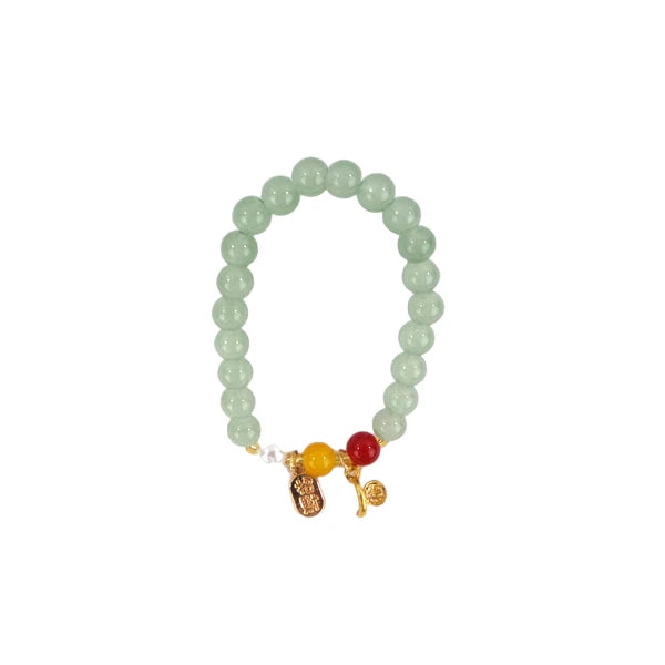 Natural Jade Charm Bracelet CBR3909-2 (12PC)
