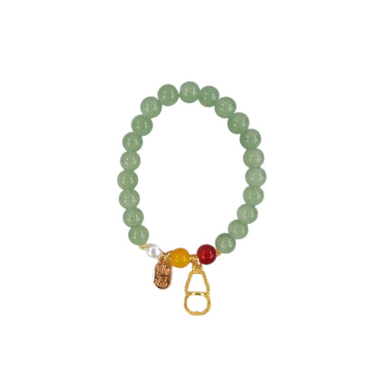 Natural Jade Charm Bracelet CBR3909-3 (12PC)