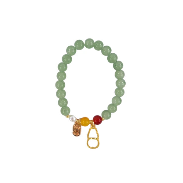 Natural Jade Charm Bracelet CBR3909-3 (12PC)