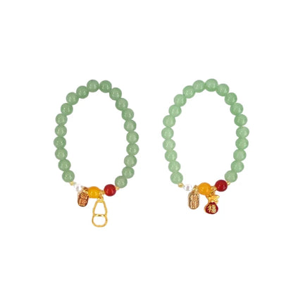 Natural Jade Charm Bracelet CBR3909-3 (12PC)