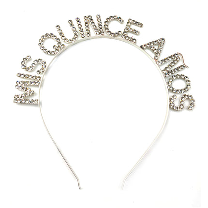 IRON ALLOY RHINESTONE MIS QUINCE ANOS HEADBAND TI3117-7 (12PC)