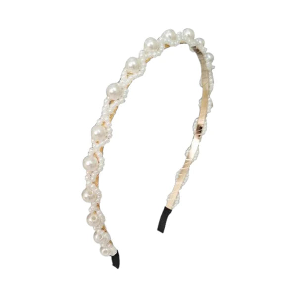 Pearl Art Deco Thin Headband HB402-65 (12PC)
