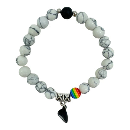 Natural Stone Magnetic Couples Friendship Bracelet BR4214-1 (12PC)