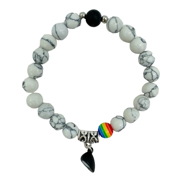 Natural Stone Magnetic Couples Friendship Bracelet BR4214-1 (12PC)