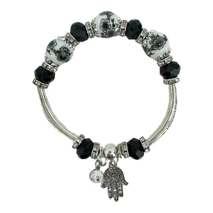 Multi Charm Stretch Bangle Bracelet BR4218-2 (12PC)