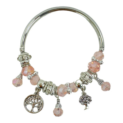 THE TREE OF LIFE CHARM STRETCH BANGLE BRACELET BR4218-6 (12PC)