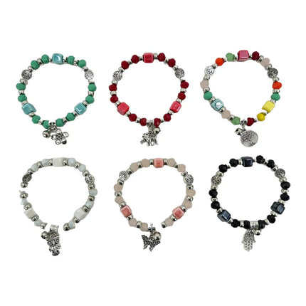 Charm Bead Bracelet BR4225-2 (12PC)
