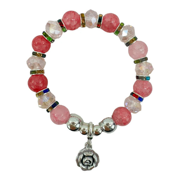 Natural Stone Charm Bracelet BR4225-3 (12PC)
