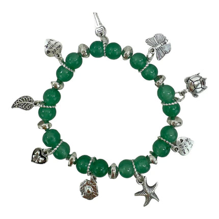 Natural Stone Multi Charm Bracelet BR4226-5 (12PC)