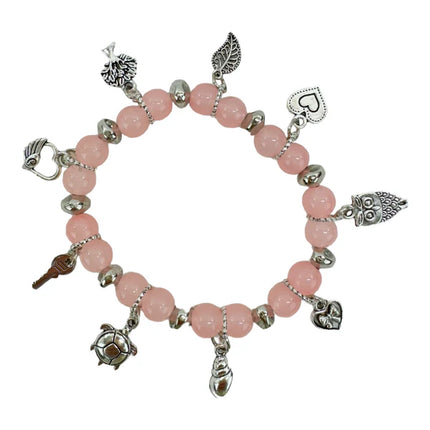 Natural Stone Multi Charm Bracelet BR4226-5 (12PC)