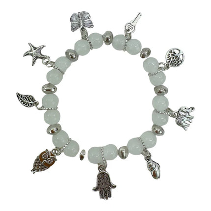 Natural Stone Multi Charm Bracelet BR4226-5 (12PC)