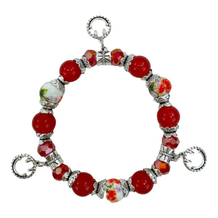 Natural Stone Multi Charm Bracelet BR4226-8 (12PC)