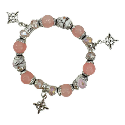 Natural Stone Multi Charm Bracelet BR4226-8 (12PC)