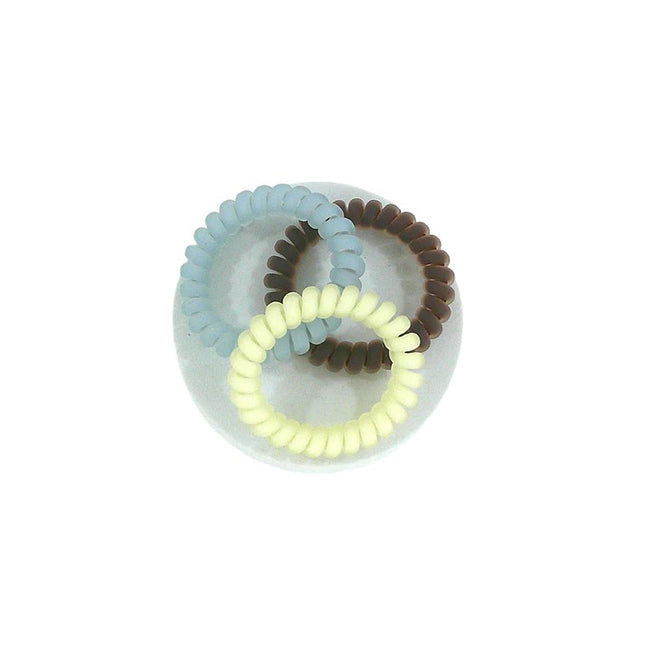 Elastic Spiral Matt Hair Tie 6pcs in Per Case RB4223 (72PC)