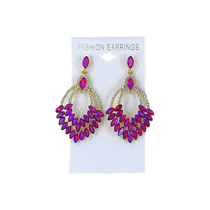 CRYSTAL CHANDELIER DROP BRIDAL EARRING ER4312-14 (12PC)