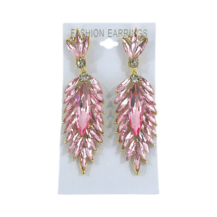 CRYSTAL FEATHER DROP BRIDAL EARRING ER4312-23 (12PC)