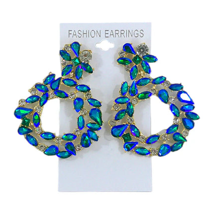 CRYSTAL CIRCLE DROP BRIDAL EARRING ER4312-29 (12PC)
