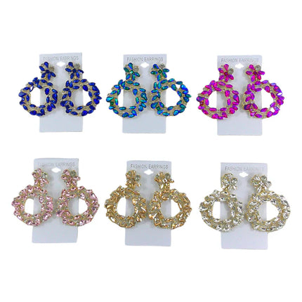 CRYSTAL CIRCLE DROP BRIDAL EARRING ER4312-29 (12PC)